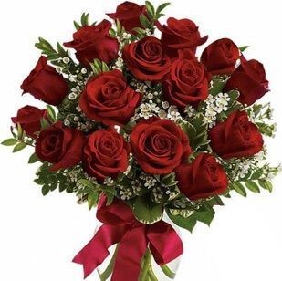 15 red roses with greenery | Flower Delivery Cheboksary